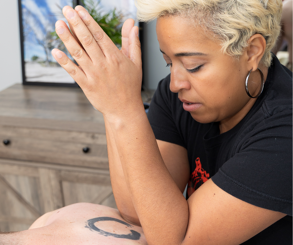 Bodycentric Healing Arts therapist with client